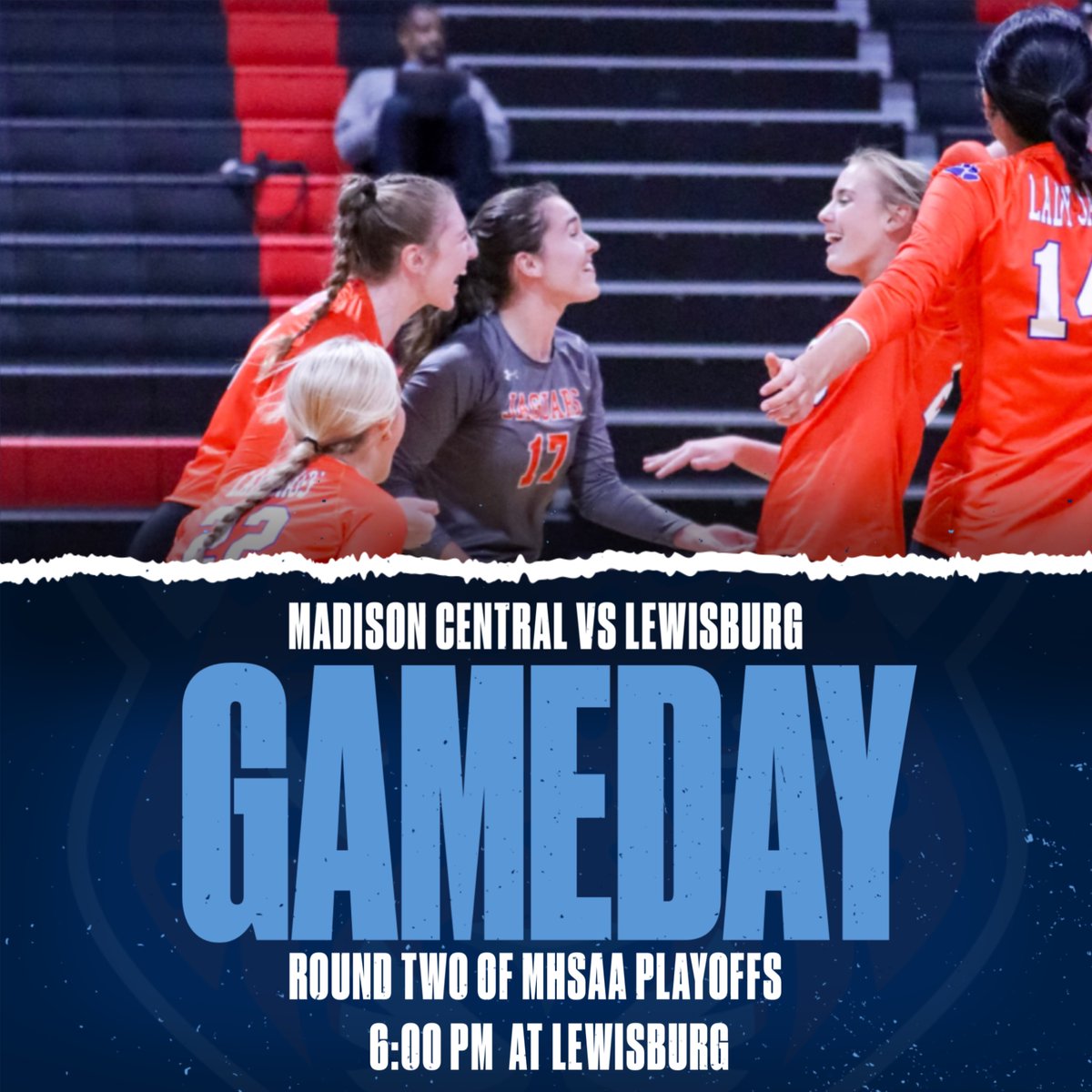 MCVolleyballJag's tweet image. GET UP IT’S GAMEDAY!!! ROUND TWO! #taketherisk