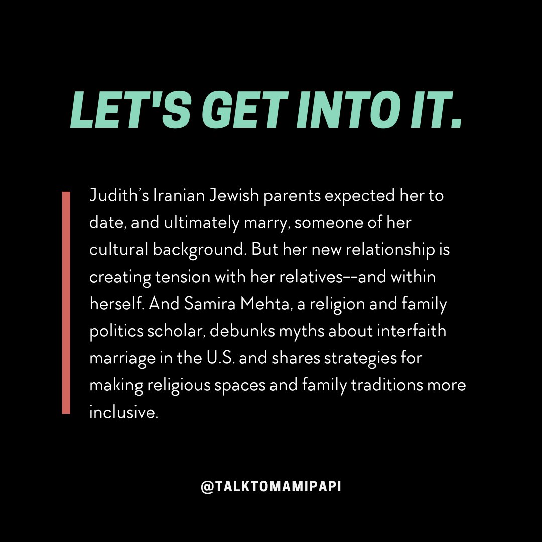 🎧 Listen to our latest episode, "Telling Her Family She’s Dating Outside Her Race and Religion" here: 
pod.link/talktomamipapi