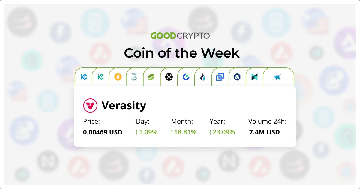 GoodCryptoApp's tweet photo. Coin of the Week: @verasitytech
Verasity, an open-ledger ecosystem leveraging AI, machine learning, and blockchain, is dedicated to combating ad fraud, offering a robust ads ecosystem with VeraViews.
π± Trade $VRA in the #GoodCryptoApp - https://t.co/HVa3KfKTR3
#GoodCryptoTop https://t.co/R6Xbed1pVj