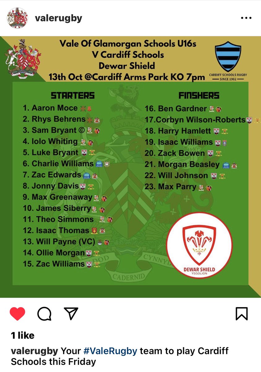 TMoce's tweet photo. Playing in the starting team @ Cardiff Arms Park on his 15th Birthday 🎉 #ValeRugby 🏉 #dewarsheild @ValeSchoolsU15 https://t.co/PXOvyqq4sK