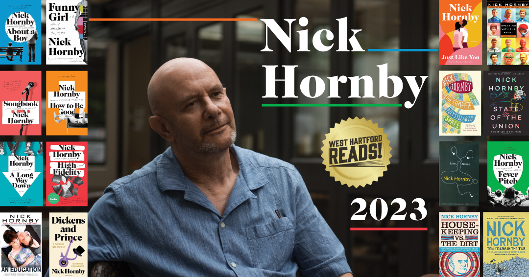 Nick Hornby has arrived here in West Hartford! He will join us this evening at King Philip Middle School for an interview, Q&amp;A, and book signing. Doors open at 6 pm. Additional tickets are available at the door. #nickhornby #westhartfordreads