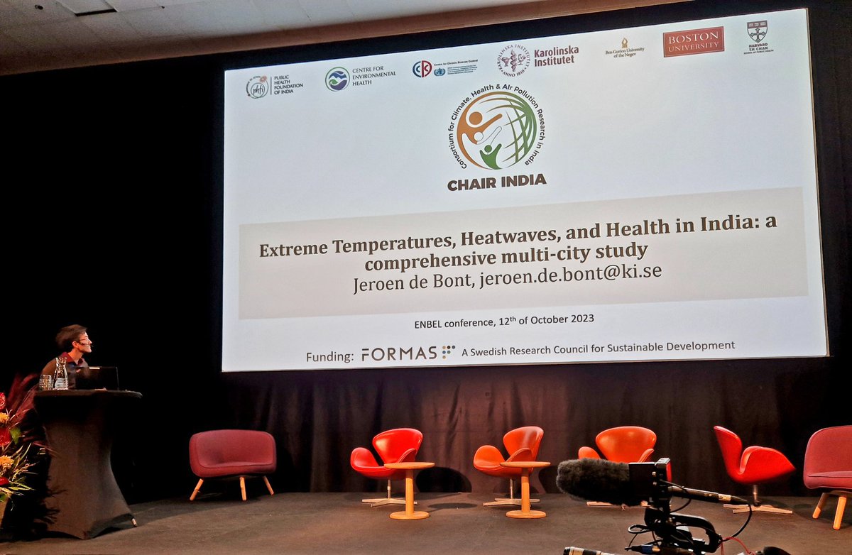 Honoured to present our study about heatwaves on mortality across India at the @ENBEL_H2020 congress. We found very strong associations between heatwaves and mortality in India, and that the duration and intensity of heatwaves needs to be accounted for when developing policies.