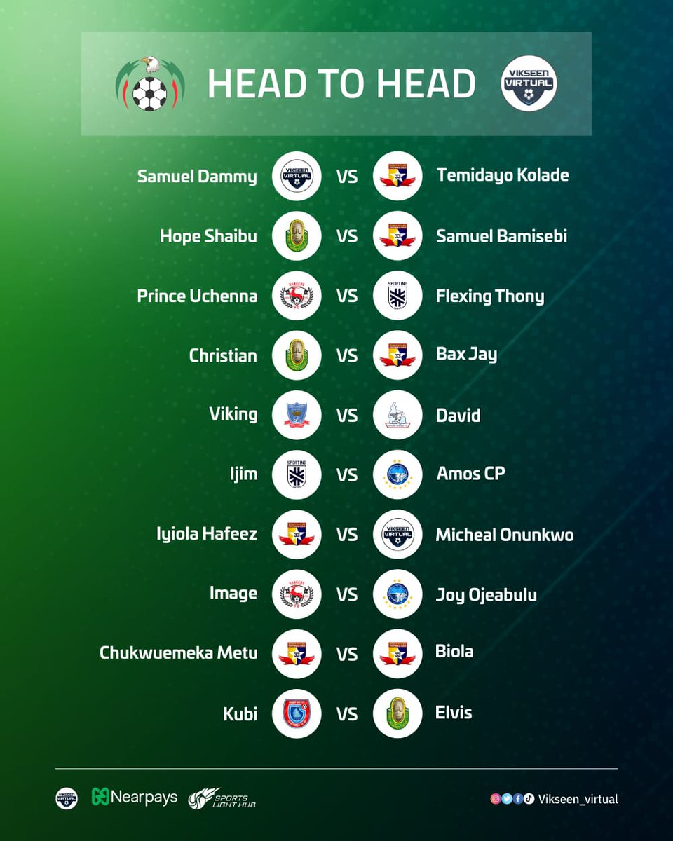 Vikseen_old's tweet photo. Its the 2nd round of the NPFL fantasy head to head and here are the Matchups!

As always, leave a message for your opponent in the comments 😜

Note to players!!
The two outstanding matches of Matchday 1 will be added to Matchday 3

#NPFL24 #NPFLfantasy https://t.co/t45WzMdbPa