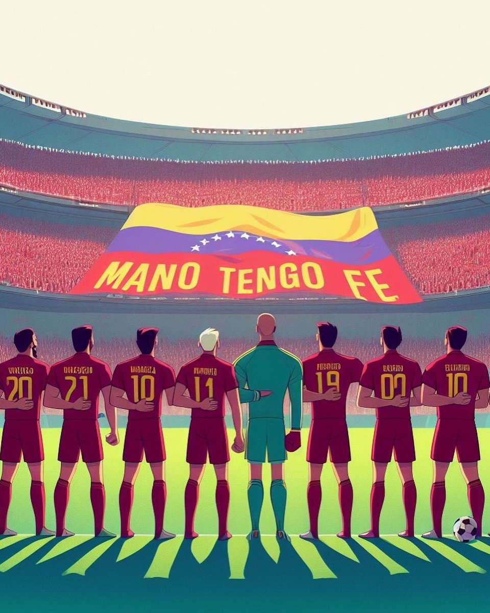 Alijox's tweet photo. Aprovechando que La #Vinotinto juega hoy un importante partido contra Brasil, aprovecho para subir algunas imágenes que cree con la ayuda de la IA, donde le pedí que mostrara la pasión y el sentimiento del venezolano hacia la selección y aquí algunos de los resultados: https://t.co/HixXvWykOX
