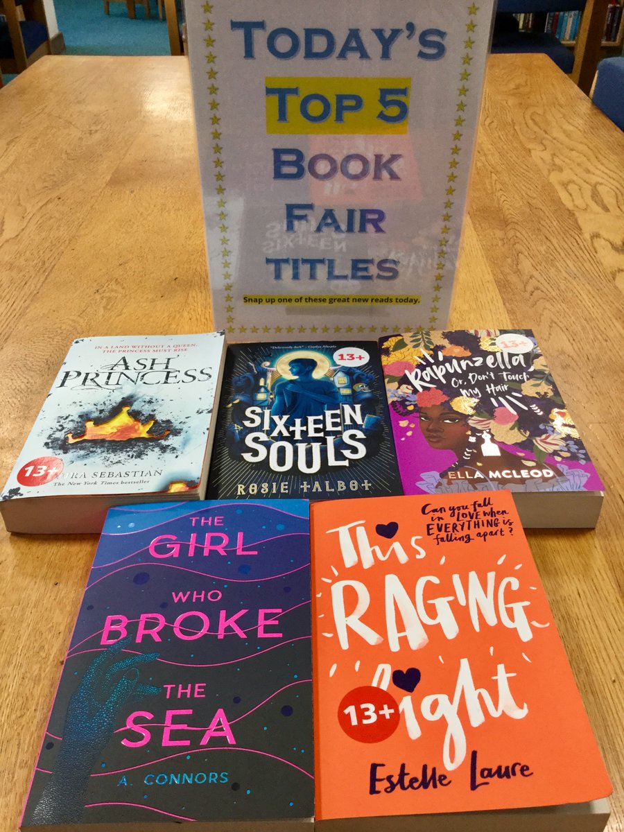 Day 4 of our @scholasticuk @TravellingBooks #bookfair and another fine selection in our #top5 #readingrecommendations for the day❤️📚 Fab titles from @sebastian_lk @merrowchild @McLeod_Mouth #EstelleLaure @aconnors_writes🤩#lovereading #ShareYourFair #pickupabook2day