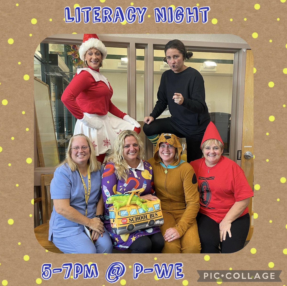 📚🐯Miss Viola Swamp, The Elf on the Shelf, Miss Frizzle, Scooby Doo, The Nurse from the Black Lagoon, &amp; the Red Crayon from The Day the Crayons Quit are excited to remind you that Literacy Night is taking place at P-WE tonight from 5-7pm!#sparktheloveofreading <a href="/Lebanon_Schools/">Lebanon Schools</a>