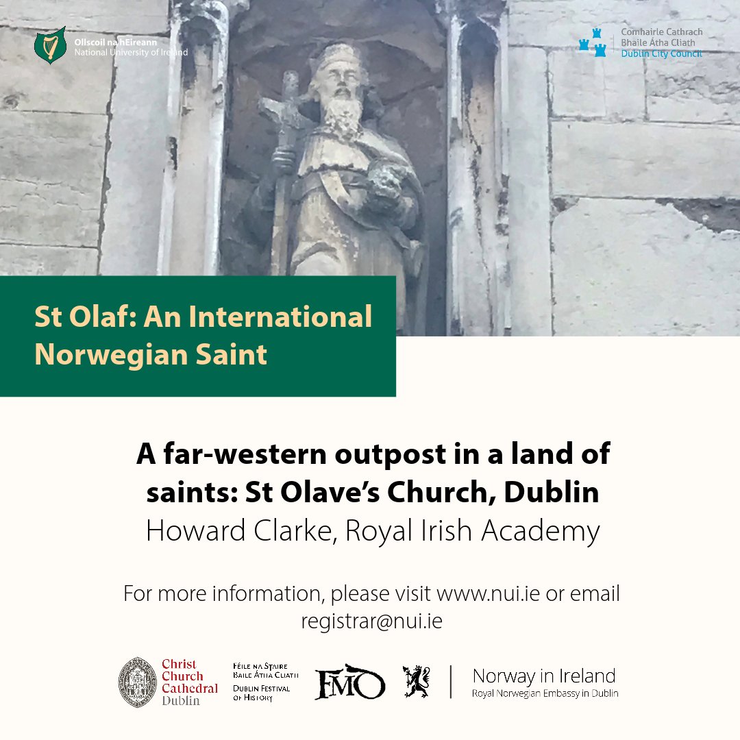 NUIMerrionSq's tweet photo. Our fifth speaker at the @HistFest St Olaf symposium will be Howard Clarke of @RIAdawson who will be discussing the history of St Olave's Church in Dublin⛪️🇮🇪🇳🇴
#StOlafInIreland #DublinFestivalOfHistory https://t.co/7mObCskbNy