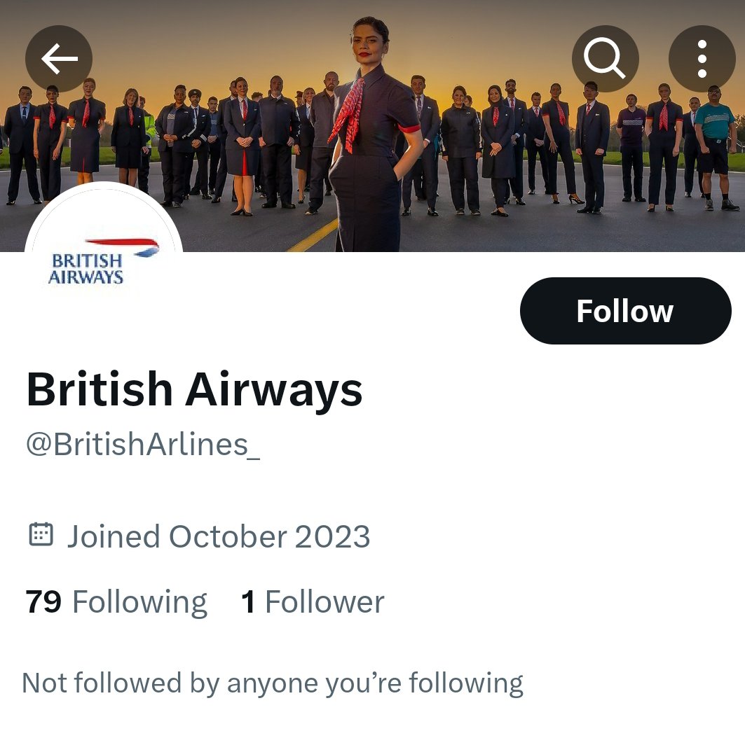 Beware of fake account @/BritishArlines_ 

They are responding to tweets sent to the real <a href="/British_Airways/">British Airways</a> in attempts to phish for people's private information....

Do not reply to them - BL0CK &amp; REP0RT!!!