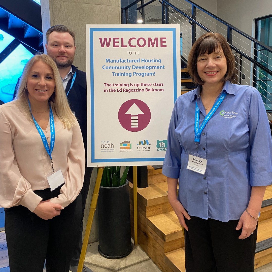 The Next Step team is in Oregon for <a href="/noah_org/">NOAH</a>'s Manufactured Housing Community Development Training Program! Knowledge-sharing and learning from others are some of the best ways to strengthen and expand our critical work in affordable housing.