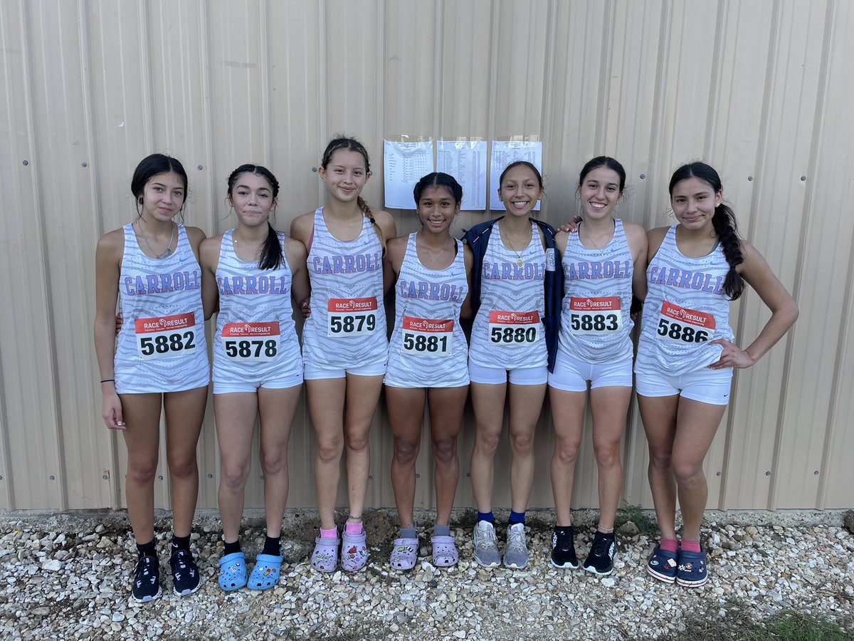 The Carroll girls are the District 29-5A cross country champions. The Tigers scored 55 points. Flour Bluff was second (60) and Veterans Memorial third, 62. @CallerSports @MaryCarrollHigh @ccisdathletics_