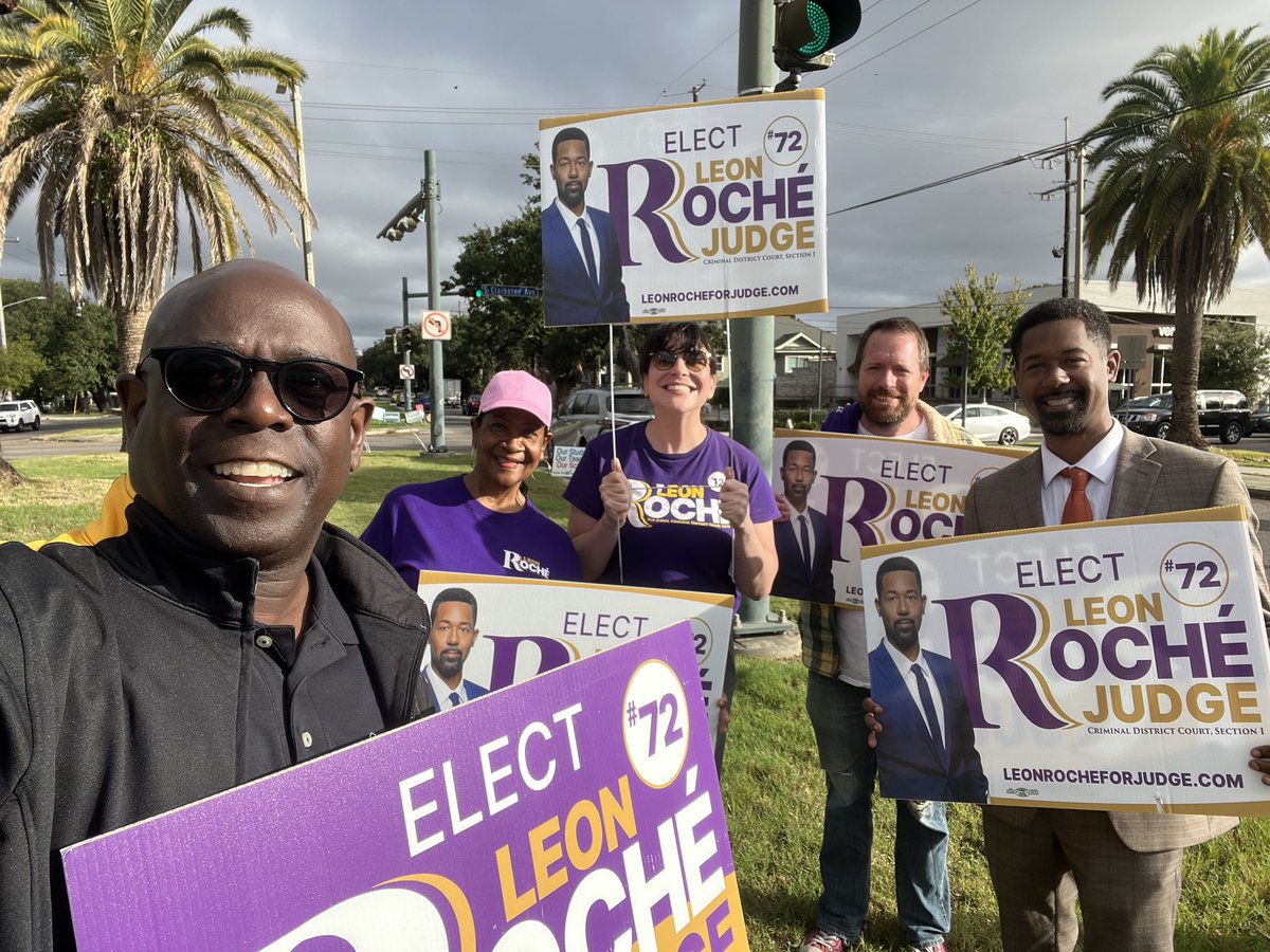 LeonRoche4Judge's tweet photo. Good Morning New Orleans ☀️

We are 2️⃣ days away from Election Day and the stakes are too high to stay home! Download the #GeauxVote app to find your polling location and make a plan to vote TODAY💪🏾 https://t.co/wpHJmSWFww