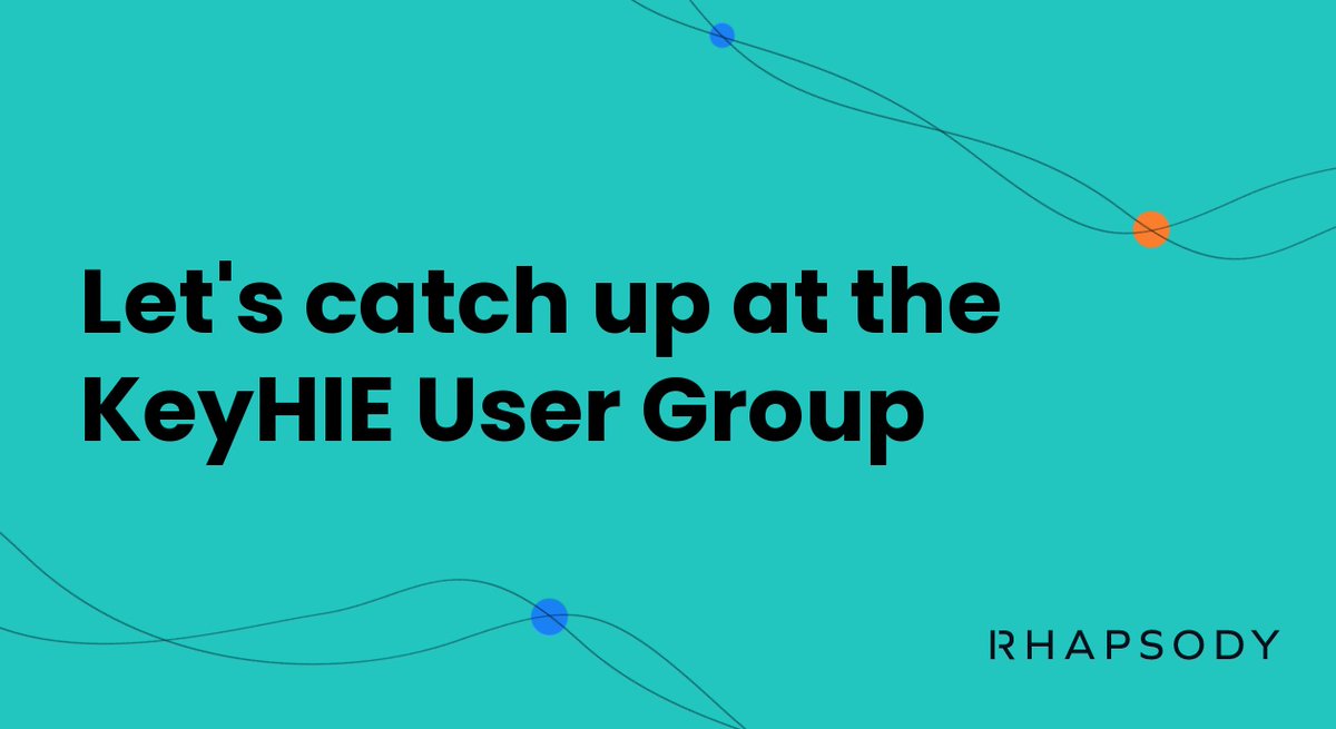 The Rhapsody team is headed to Danville, PA for the KeyHIE User Group next week – are you? We'd love to meet up and discuss how you can deliver actionable data throughout your ecosystem. bit.ly/3RWJzGm
#interoperability #dataquality