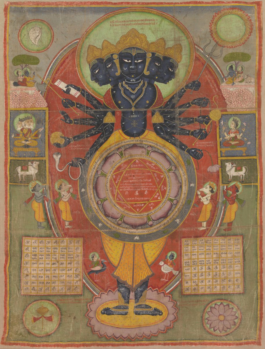 hinduaesthetic's tweet photo. Viṣṇu as Viśvarūpa, 19th century
Gujarat/Rajasthan
prints available. https://t.co/bT3lzfYEAY