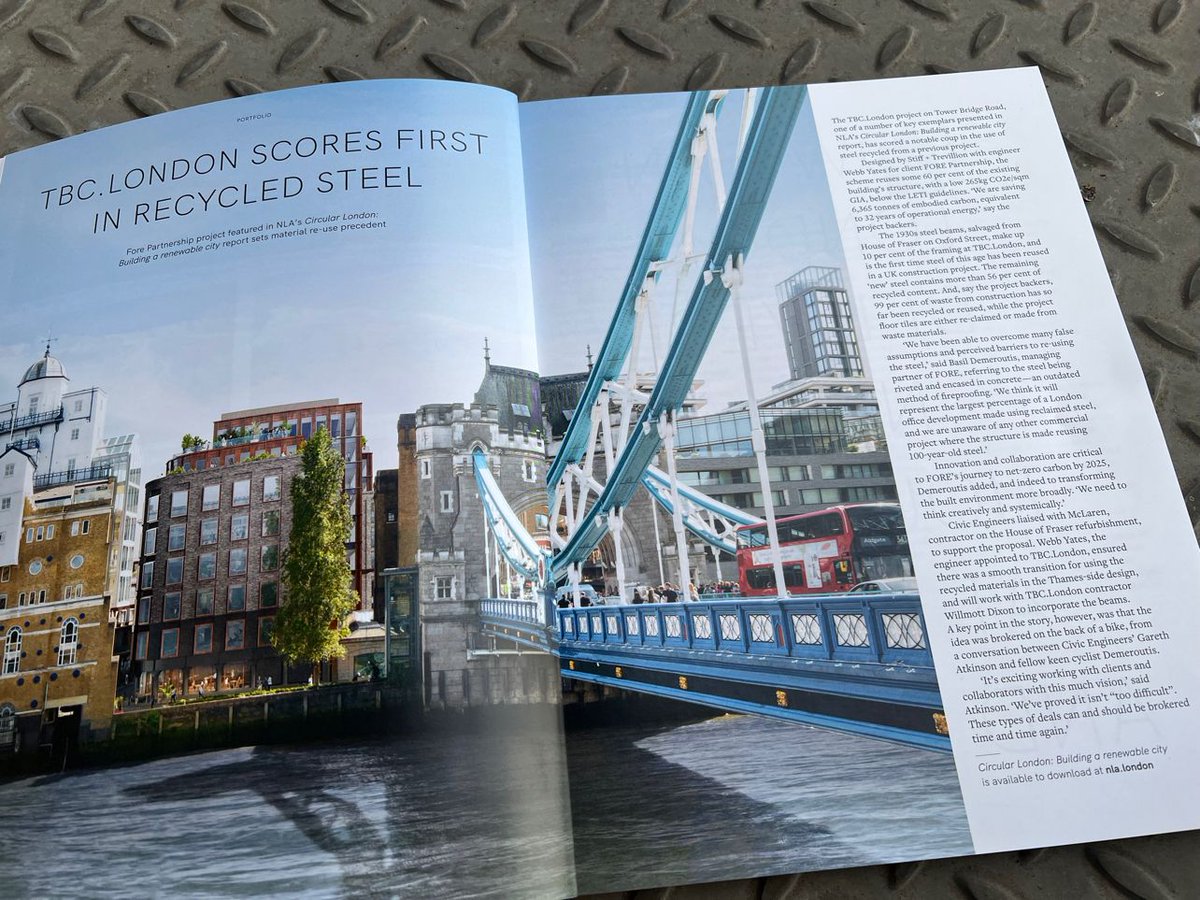 The latest issue of #NLQ features our very own TBC.London as a notable example of material #reuse with the installation of 1930s salvaged #steel. Thank you @Davidntaylor for the feature & download the latest issue here: okt.to/6MZIjH