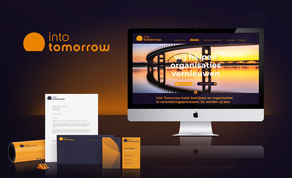 De branding die we maakten voor Into Tomorrow is in de openbaarheid. <a href="/JorritEbben/">Jorrit Ebben</a> , dank voor de schitterende opdracht en mooie samenwerking.

#branding #logodesigns #grafischontwerp #Nijmegen #rebranding #Tomorrow #project #Nieuws
