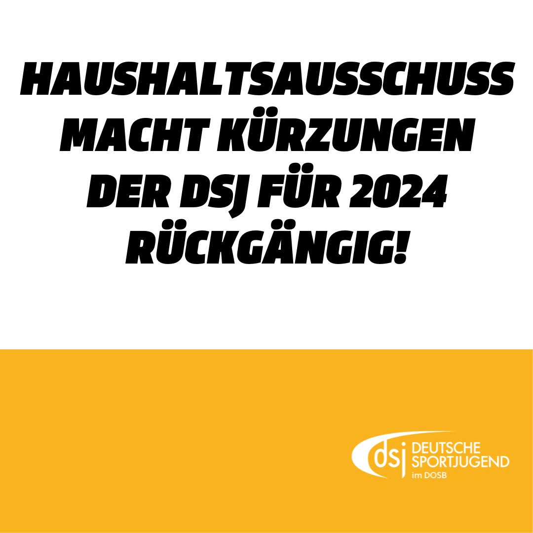 dsj4sport's tweet photo. Mit unseren Mitgliedsorganisationen waren wir intensiv und laut in Berlin unterwegs, um gegen die geplanten Kürzungen im #Haushalt zu lobbyieren. Gestern hat der Haushaltsausschuss die Kürzungen um 1 Mio. € für 2024 in seiner Beratung rückgängig gemacht.
https://t.co/eK9VqYsgEa https://t.co/pMhw9GaelB