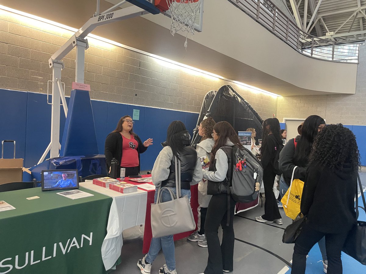 Students thinking about their future at our college fair.