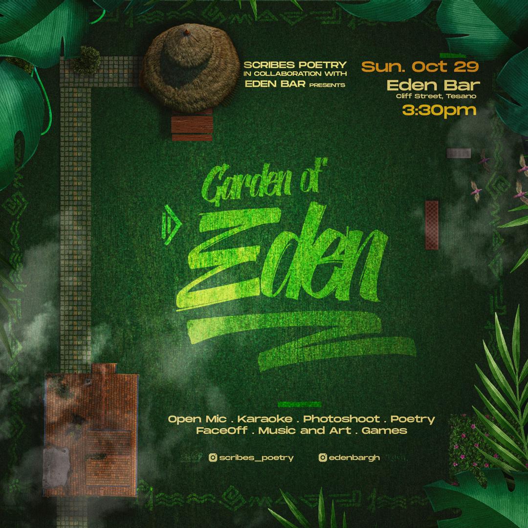 scribes_global's tweet photo. As we prepare to pray in the garden of gethsemane , let's spend some time in the garden of Eden where we hear God speak and fellowship with each other.

Open Mic🎙️. Acoustic.🎸Karaoke etc.🎤❤️🥰🎊🎉

See you on 29th October at Eden Bar.

#JourneyToSOS23
#AsWePray
#ScribesGlobal https://t.co/dF8kEi0dzV