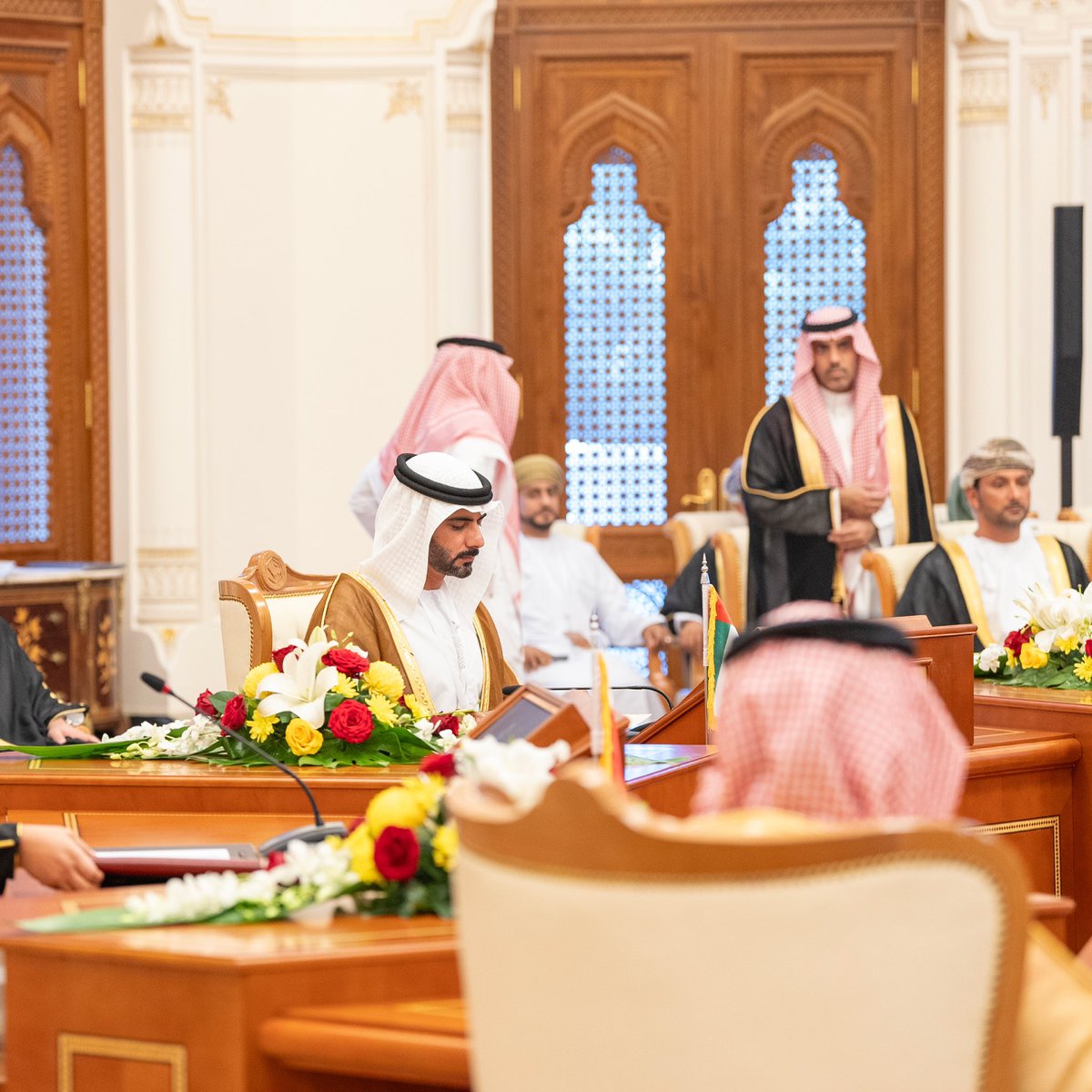 سعدت بتواجدي في الاجتماع ال٢٧ لأصحاب السمو والمعالي وزراء الثقافة بدول مجلس التعاون الخليجي. أتقدم بعظيم الشكر والامتنان لصاحب السمو السيد/ ذي يزن بن هيثم بن طارق آل سعيد- ولي عهد سلطنة عمان ووزير الثقافة والرياضة والشباب، والشكر موصول للأشقاء في سلطنة عمان على حفاوة الاستقبال.