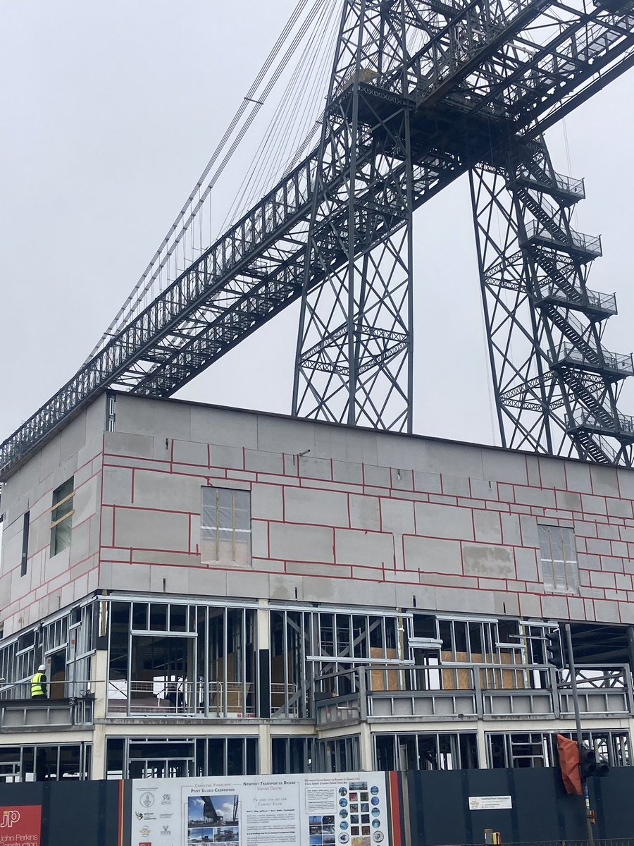 emma_newrick's tweet photo. So exciting to see the progress on the new VC @NpTbridge . Huge thanks to Ollie from @JohnPerkinsCon for his time and to @HeritageFundCYM @WelshGovernment and local lottery players for helping us @NewportCouncil to make this possible! #itsOURbridge #MakingItHappen #VisitNewport https://t.co/TgbkfO6AUO