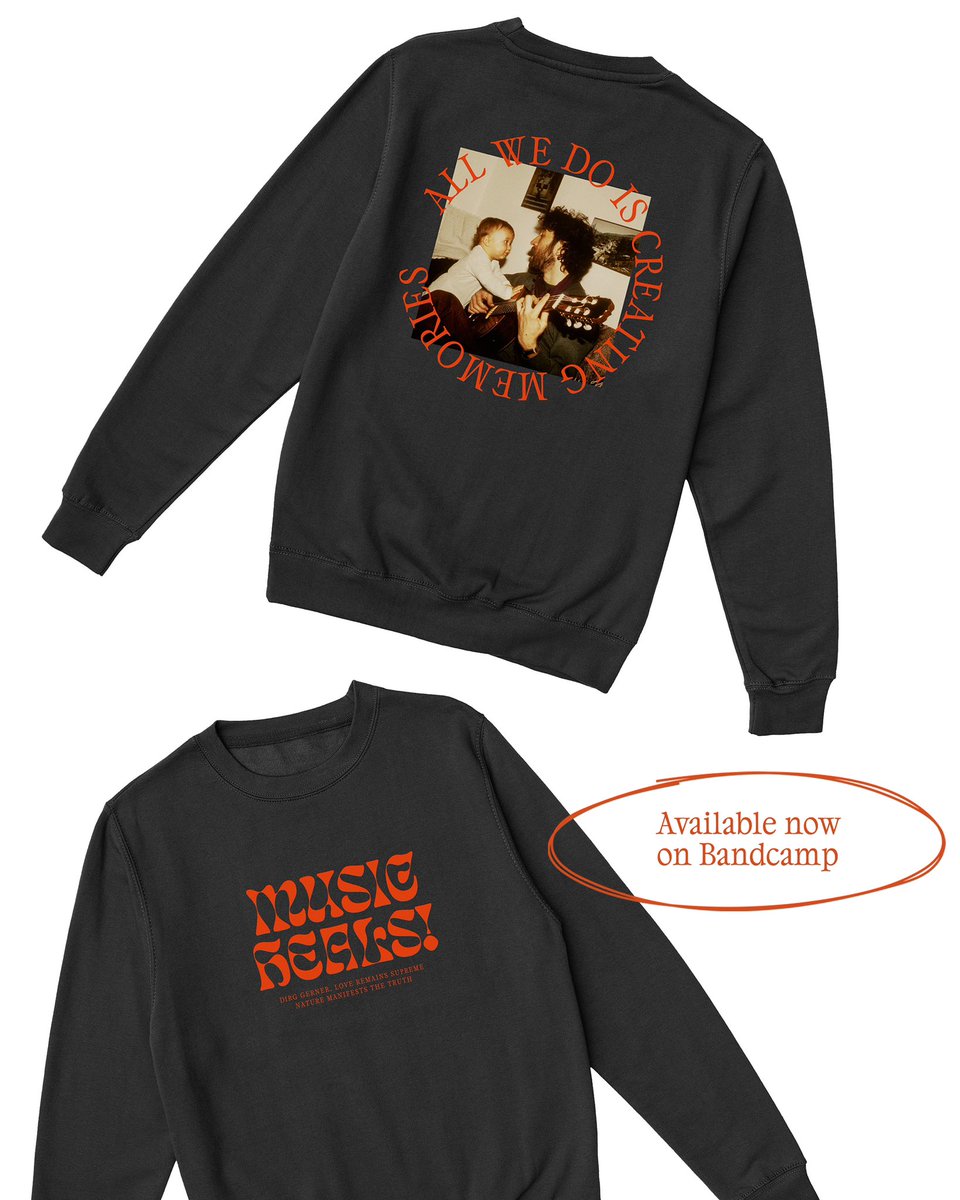 🌿 MUSIC HEALS! TEES &amp; SWEATERS now available here dirggerner.bandcamp.com/merch