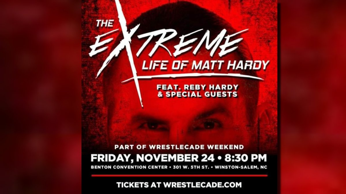 We are bringing the #ExtremeLife LIVE to @WrestleCade! @MATTHARDYBRAND and @JonAlba will be joined on stage by special guests Friday, Nov. 24 for a special evening you won't soon forget! Get your tickets now at WrestleCade.com!