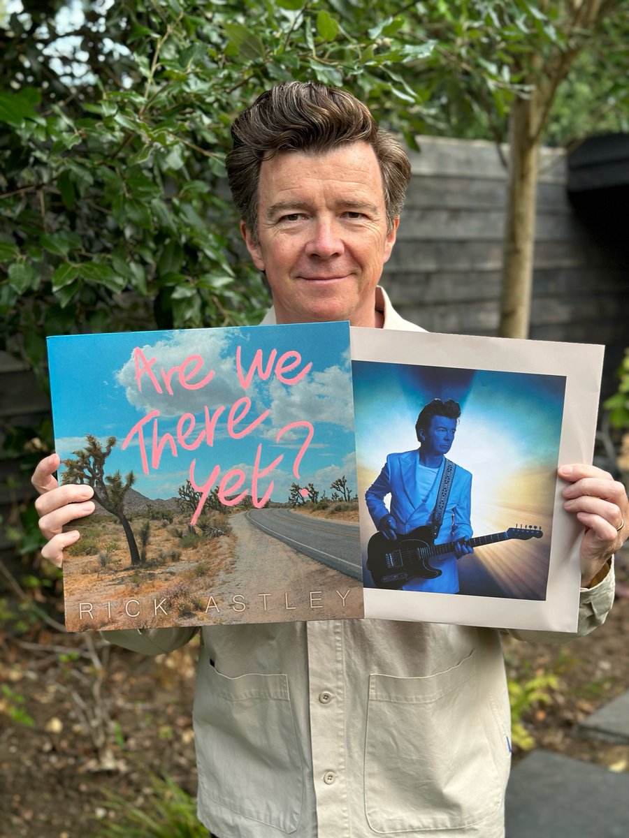 'Are We There Yet?' is finally out today. It was a joy to make this album and play some of the tracks for you this summer. I can't wait for you to hear the rest of the album, I hope you love it as much as I do! - Rick ♥️ RickAstley.lnk.to/AreWeThereYetTW