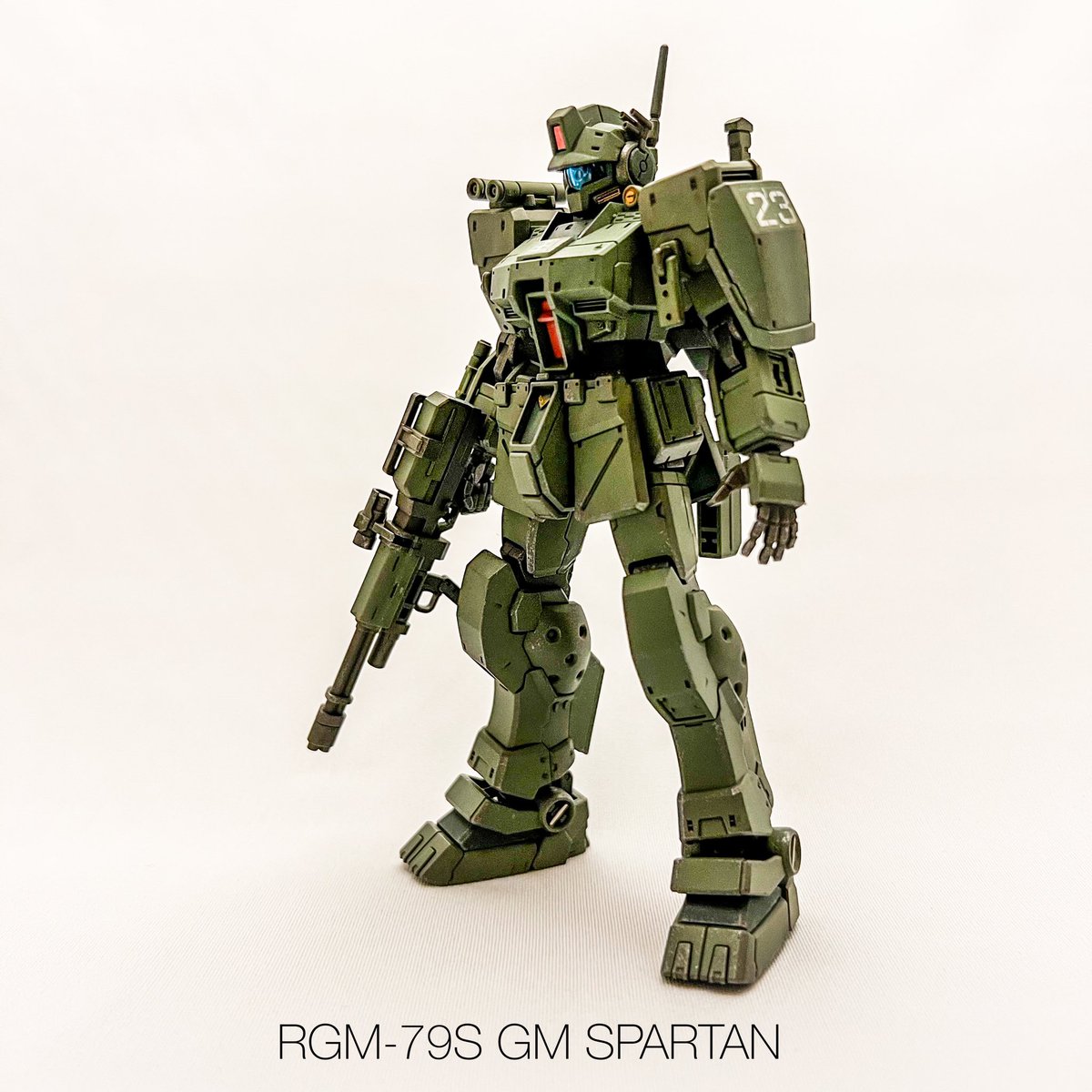Mobius_01's tweet photo. HG 1/144 RGM-79S GM SPARTAN。成型色生かしツヤ消し&ウェザリングでこれ。渋い。フルアーマーガンダムに負けてない渋さ。
#gundam #gunpla #gm #rgm79 #ジム #ジムスパルタン #ガンダム #ガンプラ #plasticmodel #plasticmodels #プラモ #プラモデル #lightroom #psexpress https://t.co/N9HM3Ebz3H