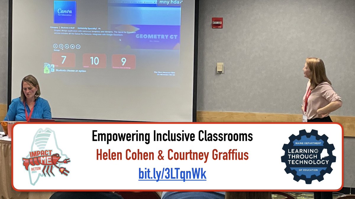 jonathan r. werner (@maineschooltech) on Twitter photo Such great reflections on inclusive tech from Courtney Graffius and Helen Cohen. Need support for inclusivity in your classrooms and schools? Reach out to the team at <a href="/mainedoeltt/">Learning Through Technology at Maine DOE</a> for support! #ACTEM23 Such great reflections on inclusive tech from Courtney Graffius and Helen Cohen. Need support for inclusivity in your classrooms and schools? Reach out to the team at <a href="/mainedoeltt/">Learning Through Technology at Maine DOE</a> for support! #ACTEM23