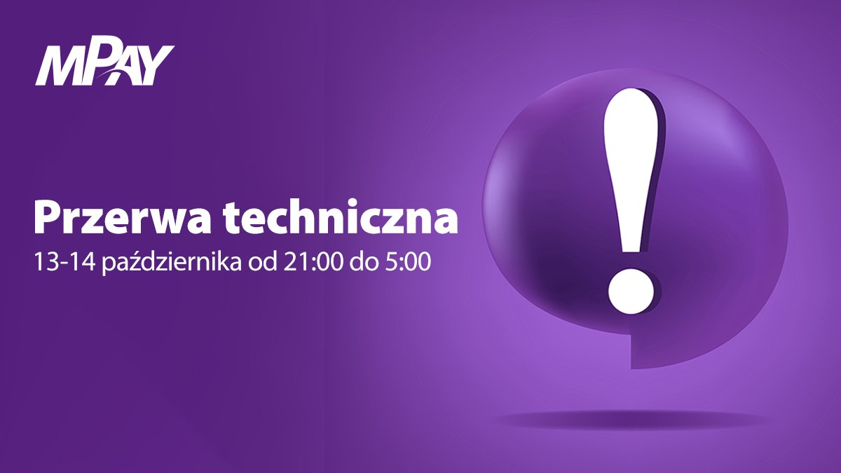 Ważne ogłoszenie! 📣 W dniach 13-14 października, w godzinach od 21:00-05:00, odbędą się prace techniczne w aplikacji. 🔨📲 Przepraszamy za wszelkie niedogodności, jakie mogą się pojawić w trakcie tych prac, i dziękujemy za Waszą cierpliwość i wsparcie. 💪