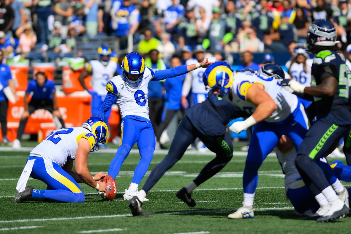 AGS_codfish's tweet photo. Brett Maher's leg proved to be too powerful for the Seahawks in a late Wednesday night showdown. The former Cowboy racked up 16 of the team's 22 total points. The Rams are off to Glendale to face the Cardinals for the second time this year. https://t.co/1Ly2mk1ySA