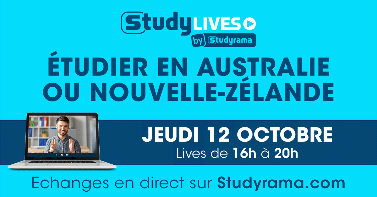 Studyrama (@studyrama) on Twitter photo Aujourd'hui à 17h ne manquez pas la conférence live de notre StudyLive étudier en NZ "Tout savoir pour étudier en Nouvelle-Zélande" animée par <a href="/NZ_Services/">NZ_Services</a>
#sutydrama #studylive
👉urlz.fr/nXOJ Aujourd'hui à 17h ne manquez pas la conférence live de notre StudyLive étudier en NZ "Tout savoir pour étudier en Nouvelle-Zélande" animée par <a href="/NZ_Services/">NZ_Services</a>
#sutydrama #studylive
👉urlz.fr/nXOJ