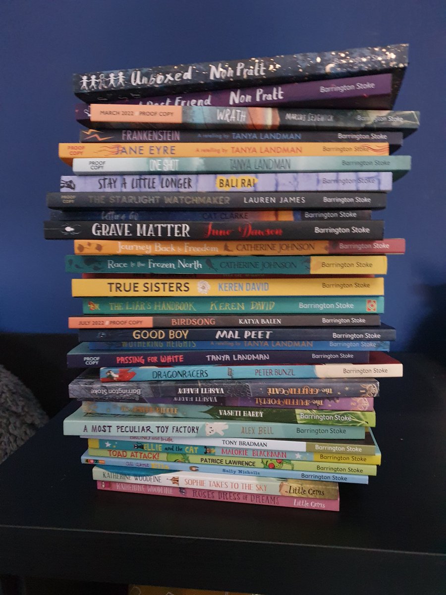 lunaslibrary's tweet photo. A little while ago I wrote about how you can have #toomanybooks Not all the books #books I want to part with, but I want someone else to have that joy. @BarringtonStoke is the perfect example. They are excellent "starter" books for someone. https://t.co/jPwX4JKap4 https://t.co/kJxGWv0W1Q