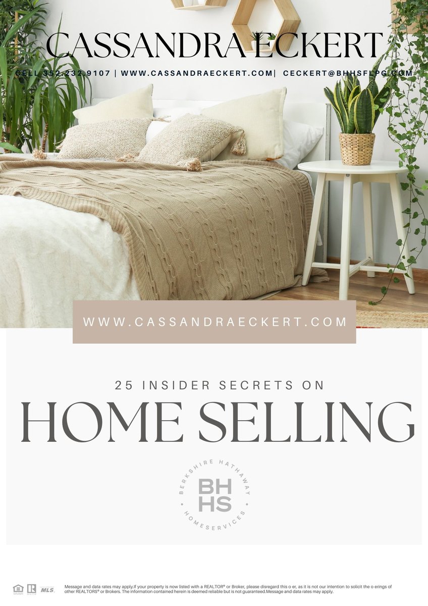 25 Secrets on Home Selling
I hope this 25 secrets to home selling guide answers any questions you may have about getting your home on the market and sold fast.
#HomeSellingGuide #SecretsToSell #HomeSellingTips #FreeGuide #SellYourHome #RealEstateAdvice 
cassandraeckert.com/ask/ea04e342fd…