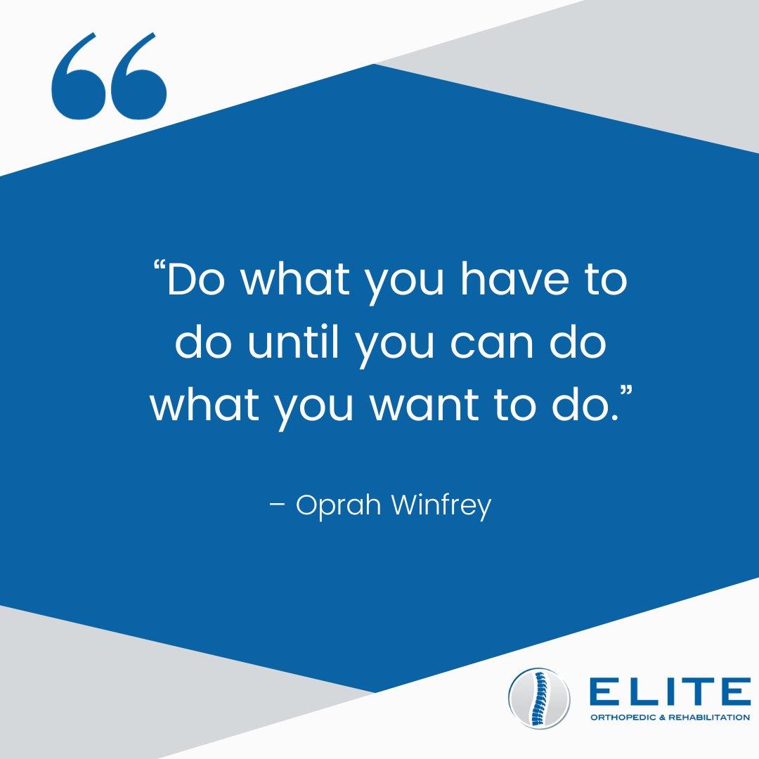 Don’t allow orthopedic issues to hinder your pace! Seek treatment and reclaim your life with vigor!

#Inspiration #MotivationalQuotes #TakeControl #EliteOrtho #OrthopedicCare