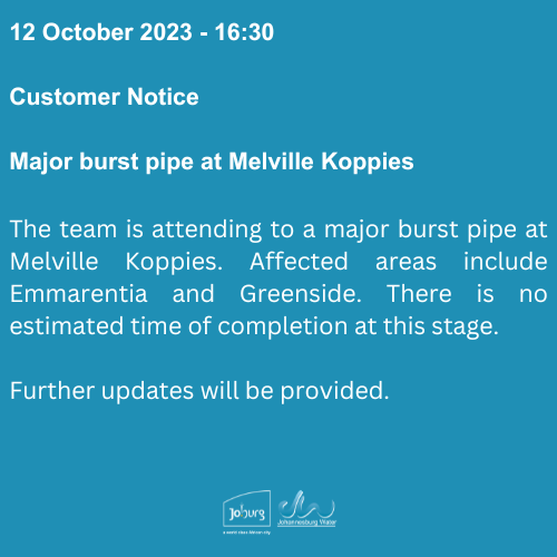 Johannesburg Water tweet media