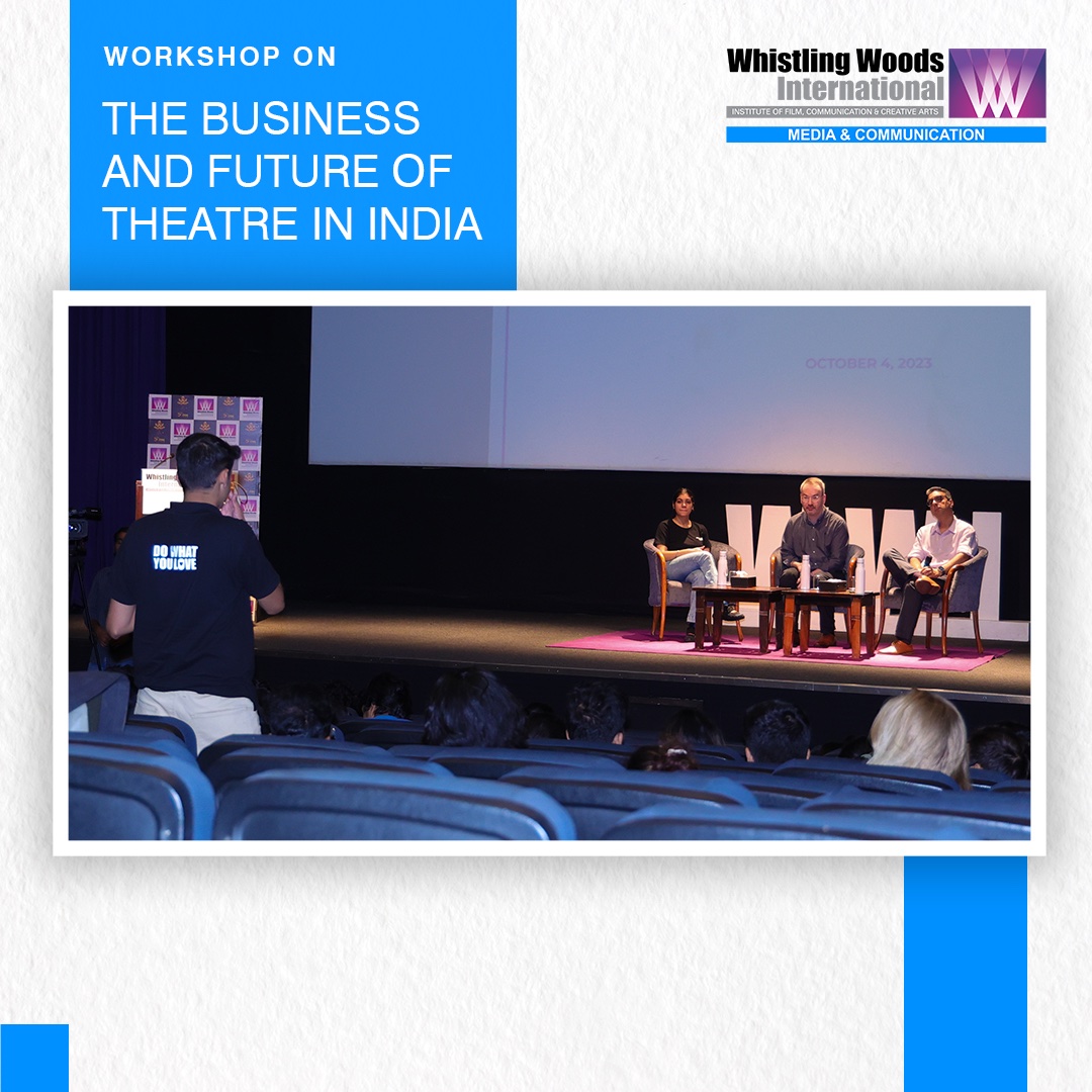 Whistling_Woods's tweet photo. #WWIMediaAndCommunication department recently hosted Bruce Guthrie, Head of Theatre &amp; Film at the National Centre for the Performing Arts (NCPA), for a workshop on 'The Business and Future of Theatre in India.' https://t.co/QRjjBDU5Xl