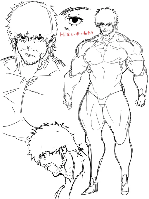 一次創作するべかなぁとぼんやり描き出し。まだ何にも決めてない朧げすぎるラクガキ。 