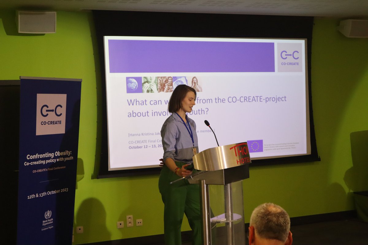 We're joined now by Hanna Kristina Jakobsen for our penultimate session of today! 🎉 

Tune in now as we ask, what can we learn from the CO-CREATE project about involving youth? 🤔

👉worldobesity.org/ccfinalconfere…

#COCREATE