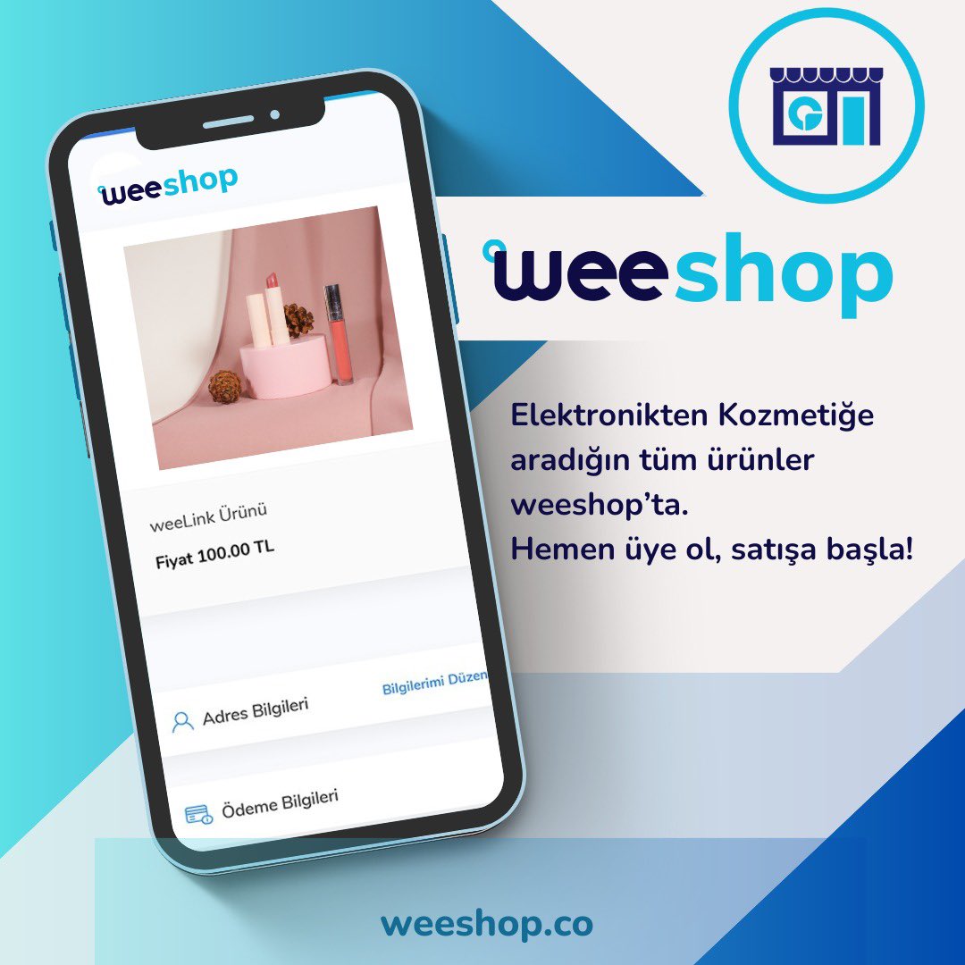 WeeShop'a hemen üye ol ve ürünlerini binlerce kullanıcı ile buluştur! 
weeshop.co

#hızlıödeme #onlineödeme #sanalpos #weepay #website #ödemeyöntemleri #paymentplan #kredikartı #satış #mobilpos #teknoloji #payment #ecommercestore #alışveriş #mobilapp #mobiluygulama