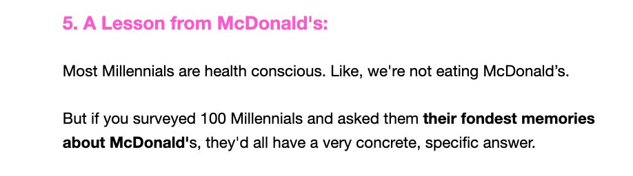 This is spot on. My core <a href="/McDonalds/">McDonald's</a> memory is when I was maybe 5-years-old I won a contest &amp; the prize was this huge kids ride-on electric car. I still remember picking it up.

I firmly believe this is why I'll never win the lottery though. Used up all my luck at McD's. <a href="/Dmurr68/">Daniel Murray</a>