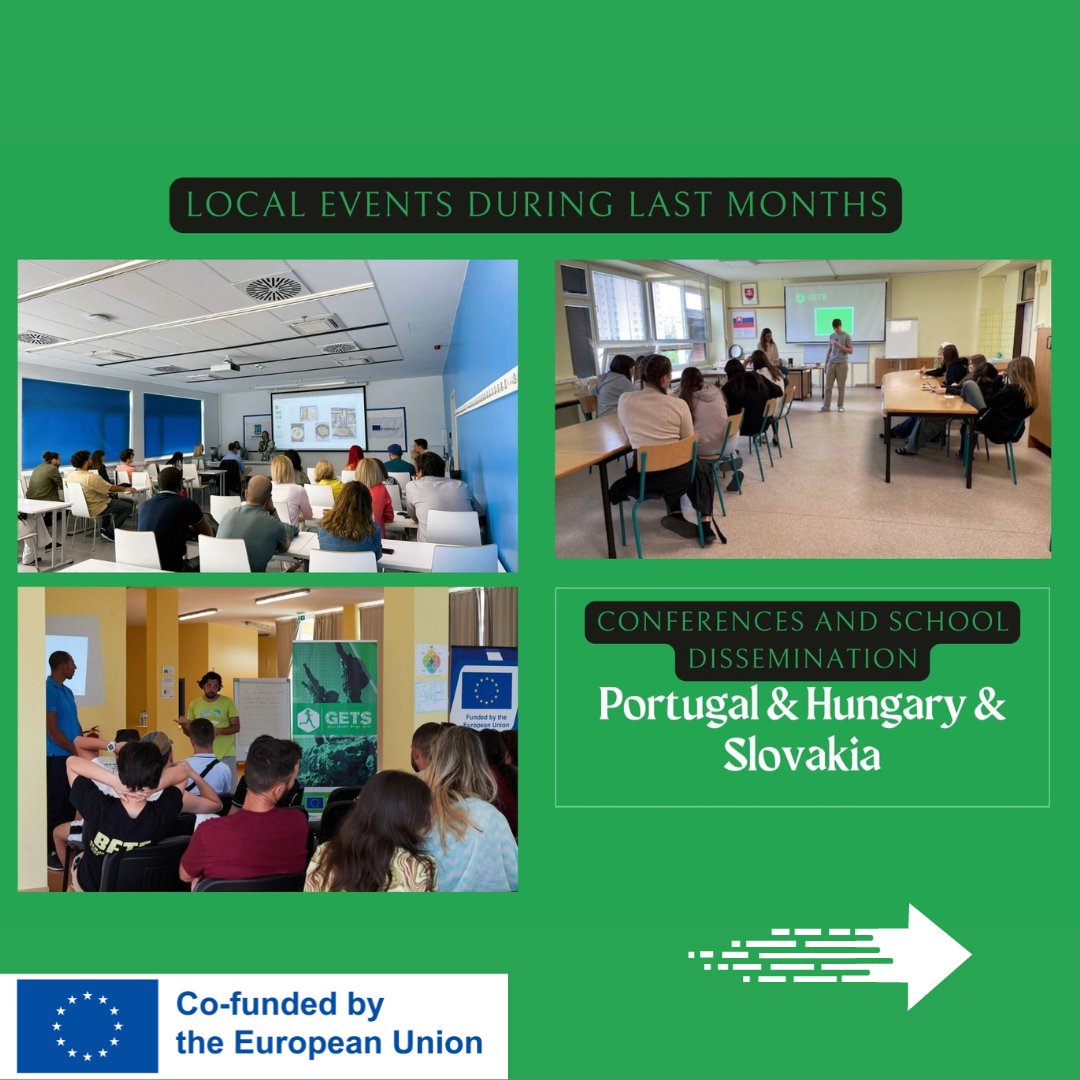 GETS_2022's tweet photo. From July to October, GETS Partners launched diverse events with the goal of boosting awareness of sports sustainability and spotlighting the GETS project with its new E-Learning platform! Explore events below and dive into the GETS E-Learning Course: https://t.co/6Q06ojULd7 https://t.co/yCtHbbusf2
