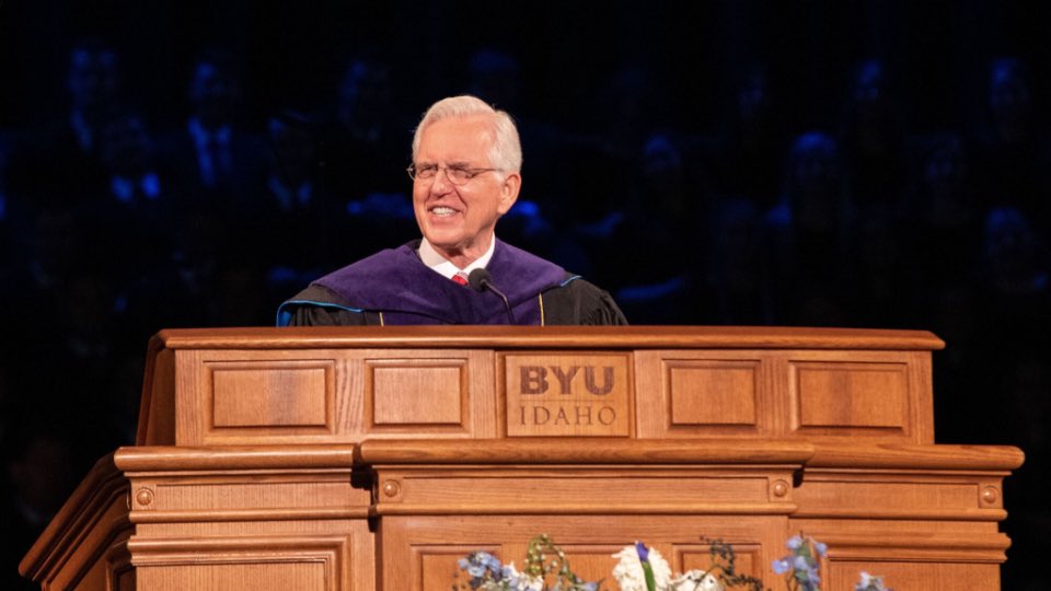 My prayer for everyone associated with @byuidaho is that they may attain true and lasting conversion to Jesus Christ and His gospel. I shared this thought earlier this week when I had the pleasure to speak at the inauguration of new university president Alvin F. “Trip” Meredith
