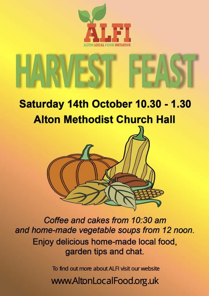 AltonClimate's tweet photo. Enjoy home-made local food, garden tips and chat with
Alton Local Food Initiative (#ALFI) 10:30am-1:30pm this Saturday in Alton Methodist Church Hall, GU34 1LG
ℹ️https://t.co/58oMM6aduP
@AltonPlots @TheAltonSociety  @SmartLiving_HCC @GreenHampshire @Alton_Library @ActionHants https://t.co/fiPW6okmJt