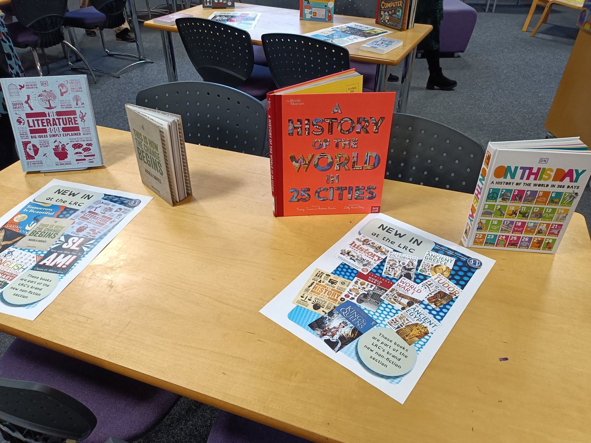WorthingHighEng's tweet photo. 🎉 Thrilled to announce the Grand Opening of the new non-fiction section in the library! 🎉 Huge thanks to Mrs Reagan and Mr Hallard for all the hard work they've put into selecting and cataloguing all of these gorgeous books! @WorthingHighLRC @WorthingHigh https://t.co/jXyTwpSqaz