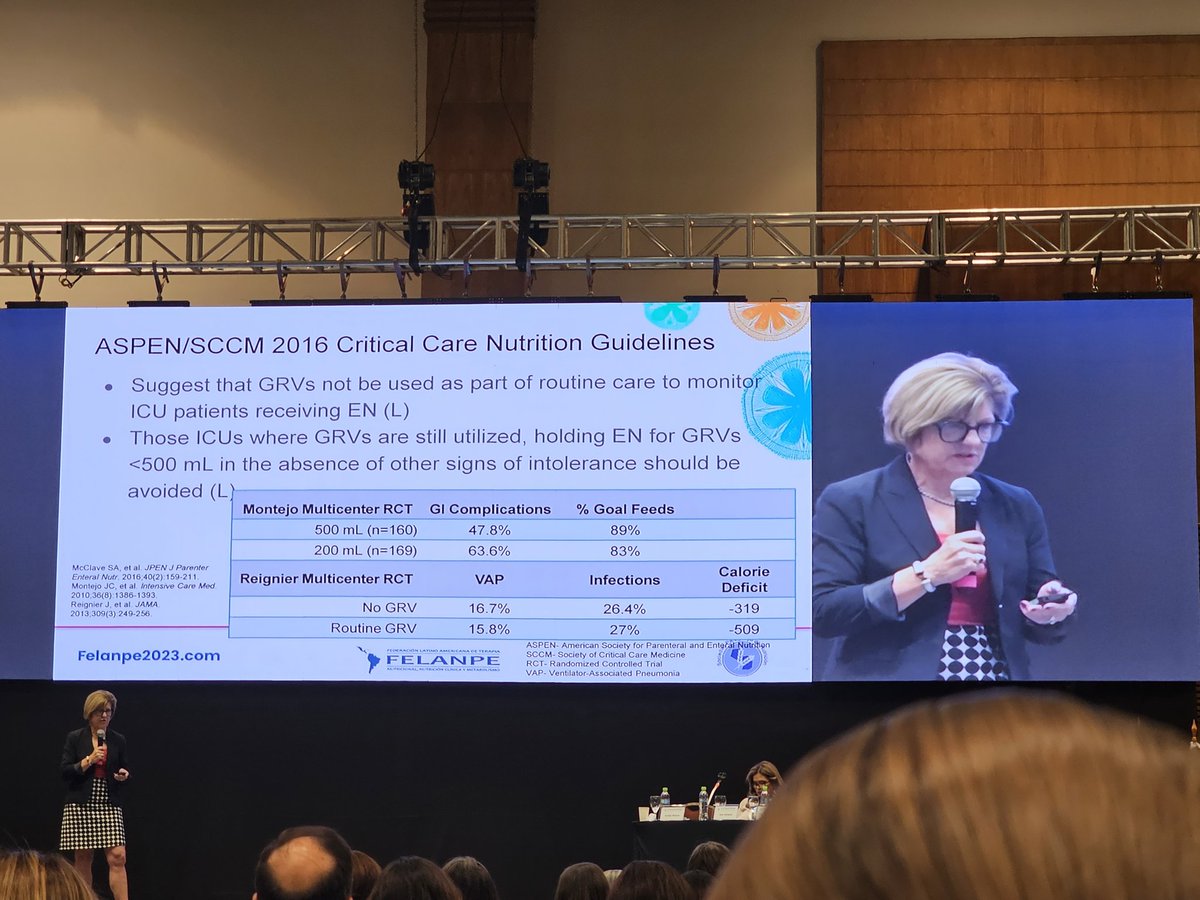 mdballesteros's tweet photo. No better outcomes with the use of gastric residual volumes measurement during enteral nutrition in ICU
We can eliminate this measure!!
#FELANPE2023 https://t.co/CBtVuT54Zw