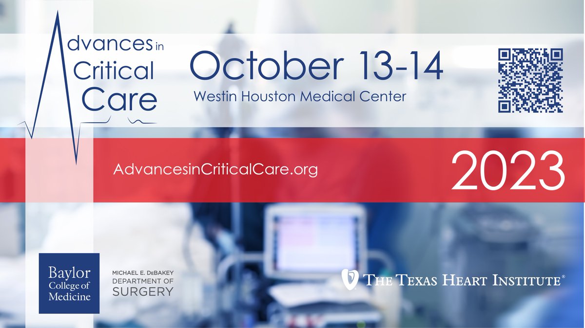 SubhasisChatterjeeMD (@sxc71) on Twitter photo Join us tomorrow for the Advances in Critical Care conference. Featuring 75 faculty/moderators, 15+ CME credits, and national thought leaders including <a href="/TimBuchmanMDPhD/">Timothy G. Buchman</a> <a href="/Bram_Rochwerg/">Bram Rochwerg</a> Sergio Zanotti-Cavazzoni. <a href="/TXMedCenter/">Texas Medical Center</a> <a href="/bcmhouston/">BCMHouston</a>! Join us tomorrow for the Advances in Critical Care conference. Featuring 75 faculty/moderators, 15+ CME credits, and national thought leaders including <a href="/TimBuchmanMDPhD/">Timothy G. Buchman</a> <a href="/Bram_Rochwerg/">Bram Rochwerg</a> Sergio Zanotti-Cavazzoni. <a href="/TXMedCenter/">Texas Medical Center</a> <a href="/bcmhouston/">BCMHouston</a>!
