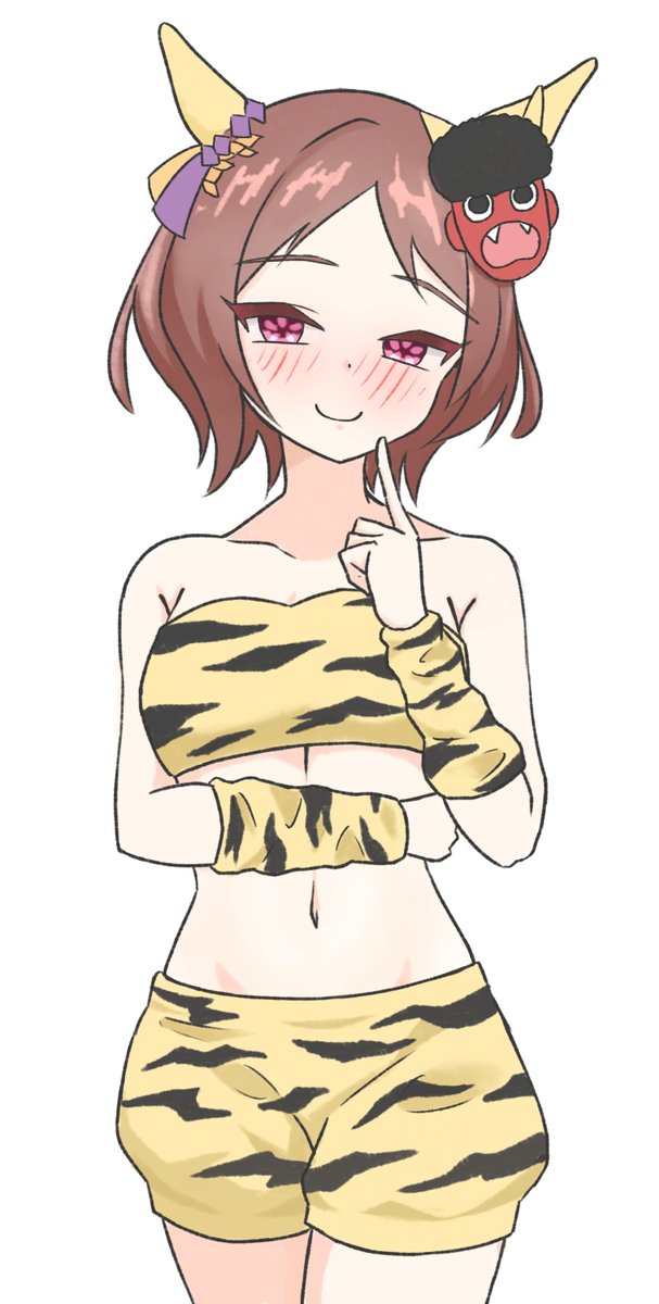 ウマ娘「#ウマ娘 #サクラローレル 落書きの鬼描き」|チヨダのイラスト