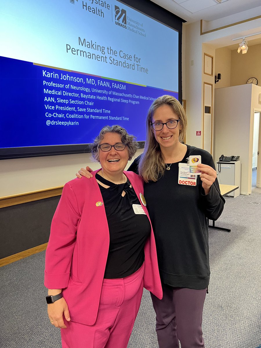 Erica A Schuyler, MD, FAAN, FANA (@ericaschuyler) on Twitter photo Thank you <a href="/drsleepykarin/">Karin Johnson</a> for coming to @hartfordhosp from <a href="/Baystate_Health/">Baystate Health</a> this morning to make the case for Permanent Standard Time- it was a great talk! 🧠
<a href="/UConnNeurology/">UConn Neurology Residency</a> <a href="/HartfordHealthC/">Hartford HealthCare</a> <a href="/WNGtweets/">Women Neurologists Group</a> <a href="/AASMorg/">American Academy of Sleep Medicine</a> #Neurology #neurotwitter Thank you <a href="/drsleepykarin/">Karin Johnson</a> for coming to @hartfordhosp from <a href="/Baystate_Health/">Baystate Health</a> this morning to make the case for Permanent Standard Time- it was a great talk! 🧠
<a href="/UConnNeurology/">UConn Neurology Residency</a> <a href="/HartfordHealthC/">Hartford HealthCare</a> <a href="/WNGtweets/">Women Neurologists Group</a> <a href="/AASMorg/">American Academy of Sleep Medicine</a> #Neurology #neurotwitter