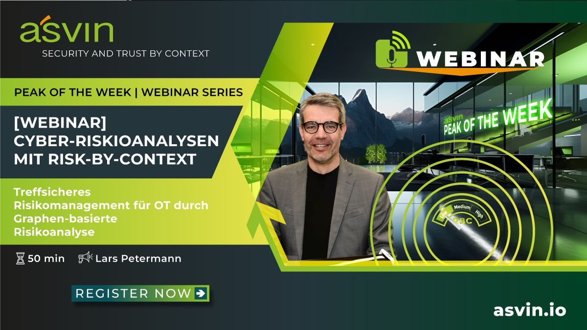 In wenigen Tagen startet unser kostenloses Webinar zu Risk-by-Context - Risiko #Analyse und #Management für komplexe Software #Lieferketten und #OT Systeme.
Halten Sie Cyberbedrohungen in Schach! 
Jetzt anmelden! 🫵 18.10.2023 von 13.50 - 14.40 MESZ 📍 
buff.ly/45ai92N
